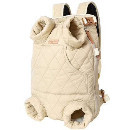 Winter Pet Dog Backpack Thicken Warm Cat Backpack Hands Free Portable Travel Dog Carrier for Small Dogs Windproof Safety Pet Bag